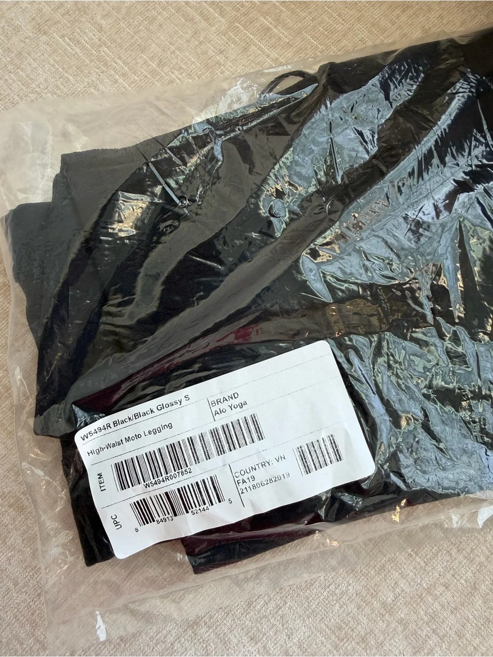 ALO Brand New Yoga High-Waist Moto Legging in Black Size Small